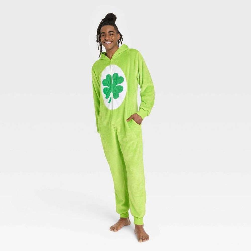 Men's Care Bears Union Suit - Lime Green XL